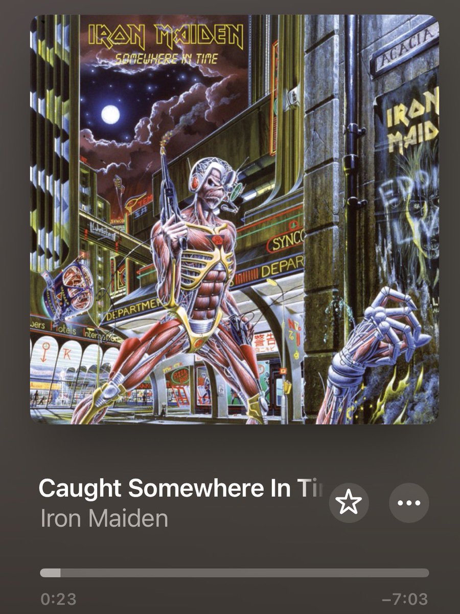 Hiroshi2k0714's tweet image. 今日も一日お疲れ様でした😄
帰りのお供はこれ！

#IronMaiden 
#SomewhereInTime 

メイデン先行抽選の結果報告が沢山あがってますね。次のチャンスに願いをこめて🙏