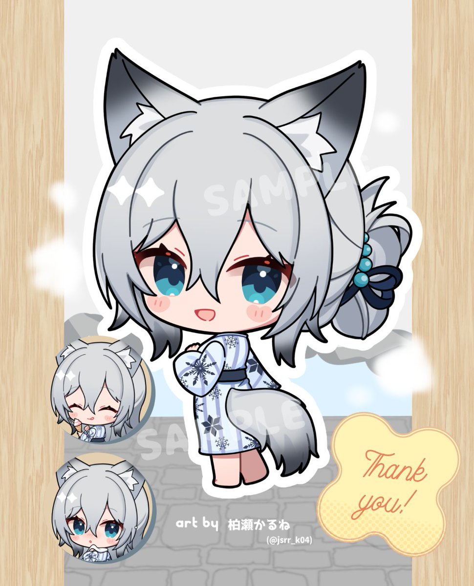 「・・・✧ お仕事イラスト ✧・・・ 蒼音ゆき様 ( )× 竹取の湯コラボの ミニ」|柏瀬かるね🐾のイラスト