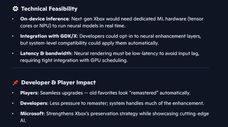 blueisviolet's tweet image. Forward compatibility that will be one of the Helix and Xbox OEM stronger point, 
Helix will have FC with neural option and evolution of previous Xbox already have BC 
😎this is my thought on FC on Xbox Helix helped by my AI companion sidekick, GDKX and system level
#boom