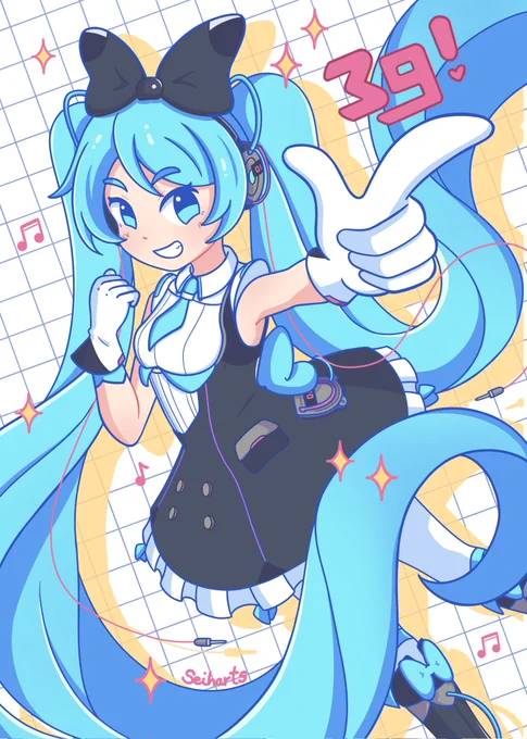 Hi #MikuWorldGallery! I'm Seih from Spain and Miku has been my comfort character to draw since forever I love her and the vocaloids so much