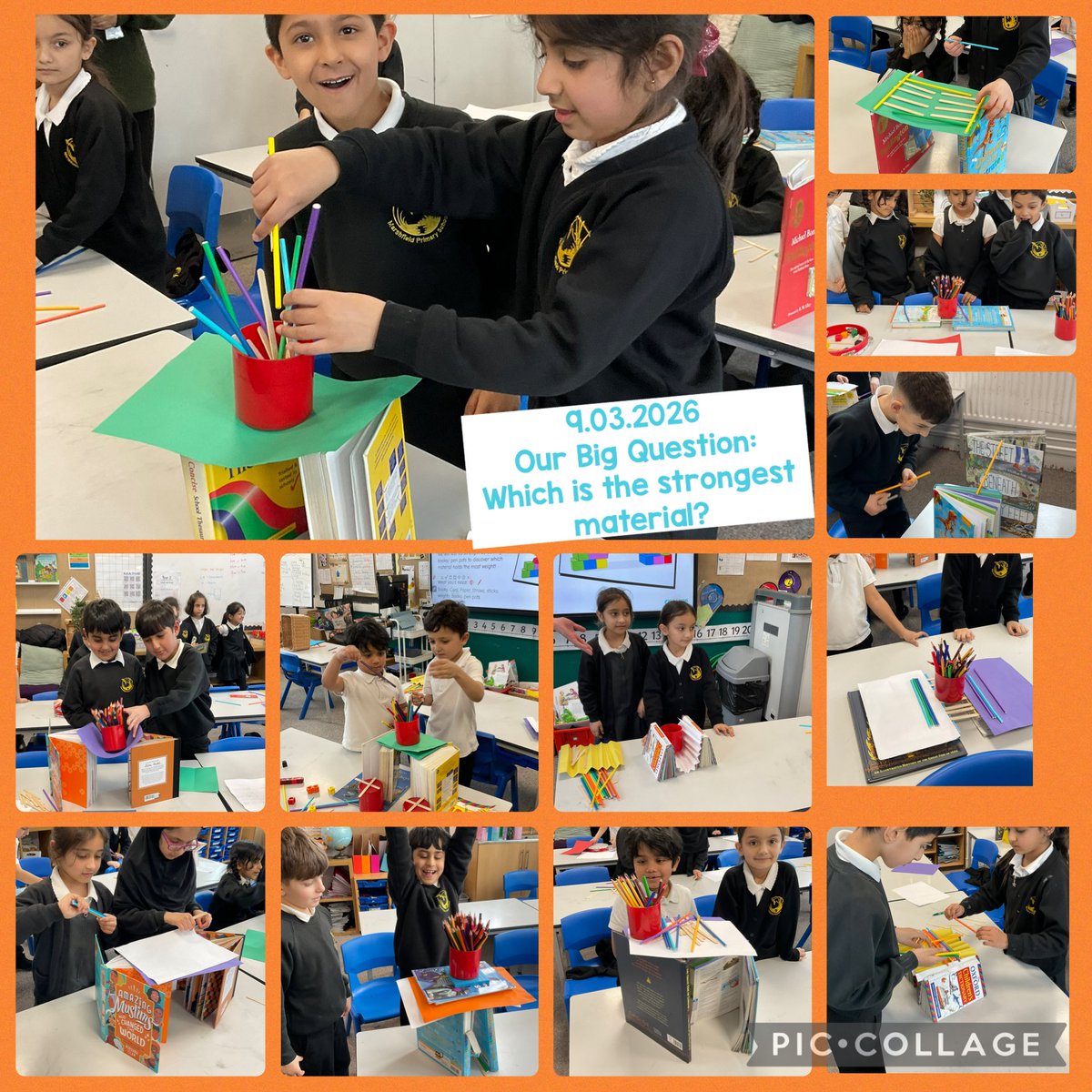 MarshfieldPS's tweet image. We have had such fun in Year 2 today kicking off #BritishScienceWeek with an engaging investigation to answer our Big Question: Which material is strongest? #MPSScience #Ambition 💪🥼🧬