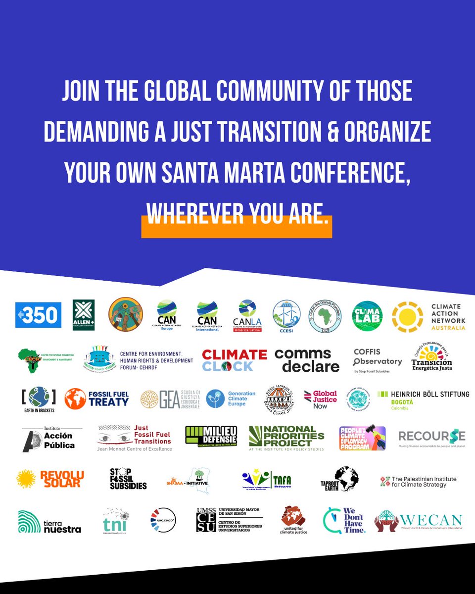 fossiltreaty's tweet photo. Join the global community of those demanding a just transition &amp; organize your own Santa Marta Conference, wherever you are.

Host a local event.
Join the movement.
Rise For A Fossil Free Future.
https://t.co/68ESFCMOsr https://t.co/3X12T7Gxjh