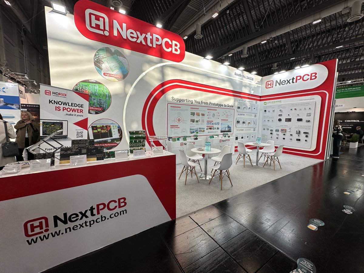 HQ_NextPCB's tweet photo. Our booth is officially ready! 🚀 Stop by Booth 3A-538 to chat about your next project—from high-quality PCB fabrication to reliable assembly services. We can't wait to help bring your ideas to life!

#NextPCB #embeddedworld #PCB #PCBA https://t.co/uP2rbjUnTf