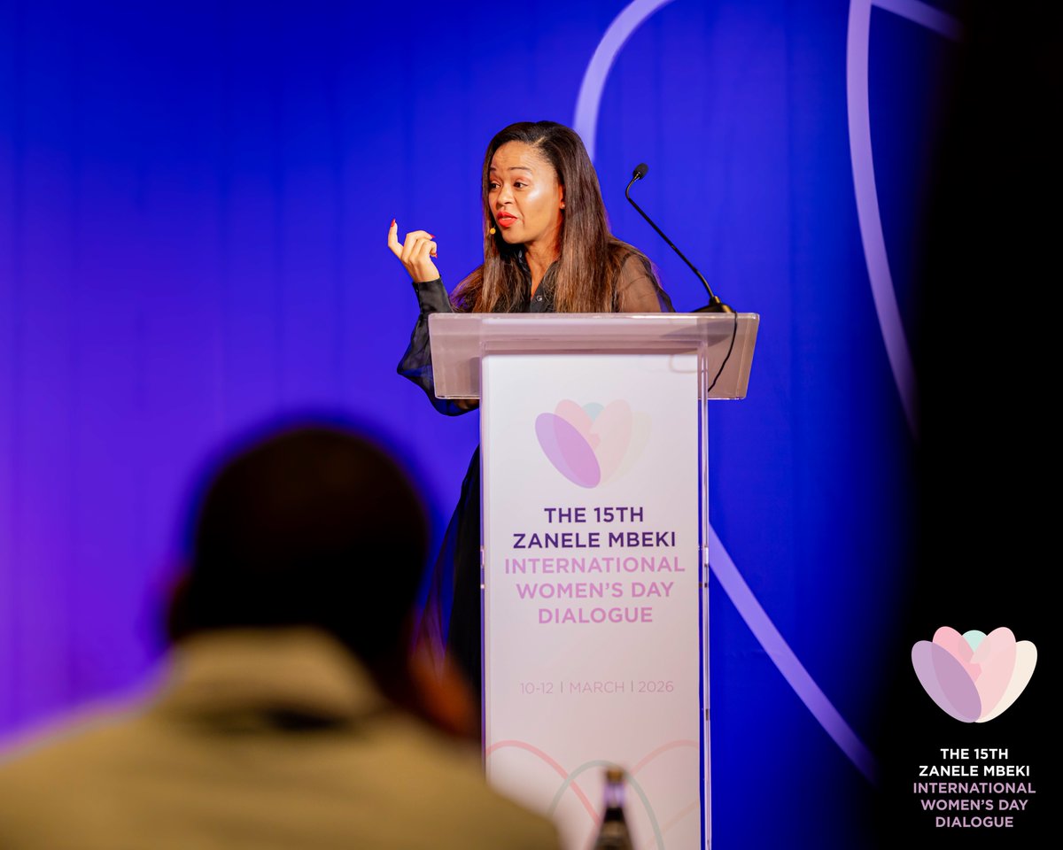 TMFoundation_'s tweet image. Ms Nicole Morris serves as our Programme Director for the day at the Zanele Mbeki International Women’s Day Dialogue, guiding the proceedings for the day. 

@unisa 

#IWD2026 #SocialBusiness #WomenLedDevelopment #AfricanDevelopment
