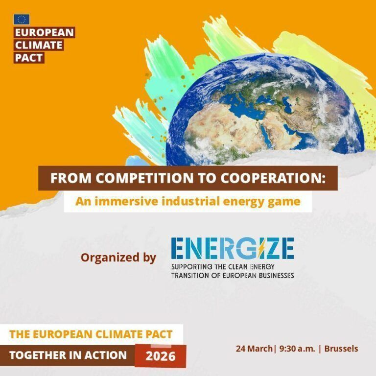 CyEnergyAgency's tweet photo. 👉 On 24 March, at #EUClimatePact's Annual Event #TogetherInAction, in Brussels, @Fedarene will lead an interactive session themed “From Competition to Cooperation: An Immersive Industrial Energy Game”.
Learn more & Register here: https://t.co/LeqIFgTaR1 https://t.co/L7FSNwx9Li