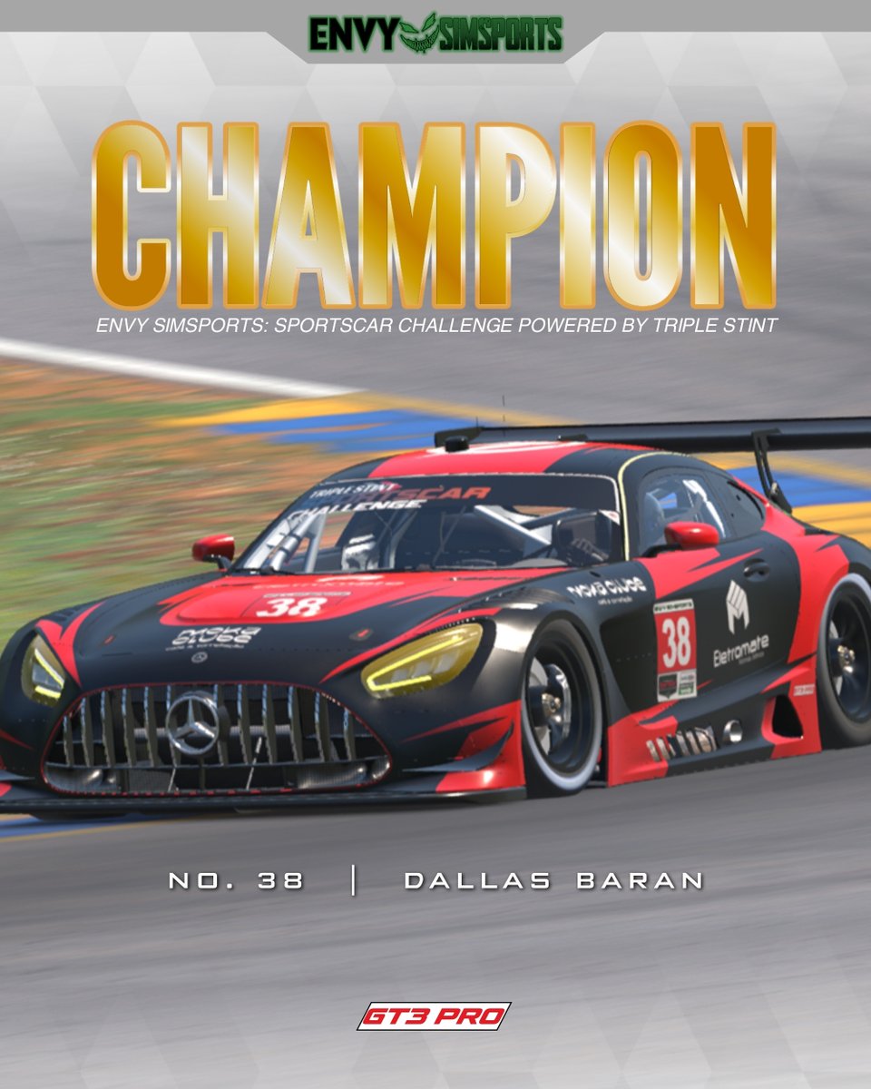 envysimsports's tweet photo. #SportscarChallenge - Powered by @triple_stint Championship winners:
LMP2: Ran Vansteelant | GT3PRO: Dallas Baran | GT3AM: Rodney DeVillier
π Congratulations π₯³
#RaceWithEnvy | #simracing | #GTCtv | #SimSwagTech https://t.co/p6f19i6dVa