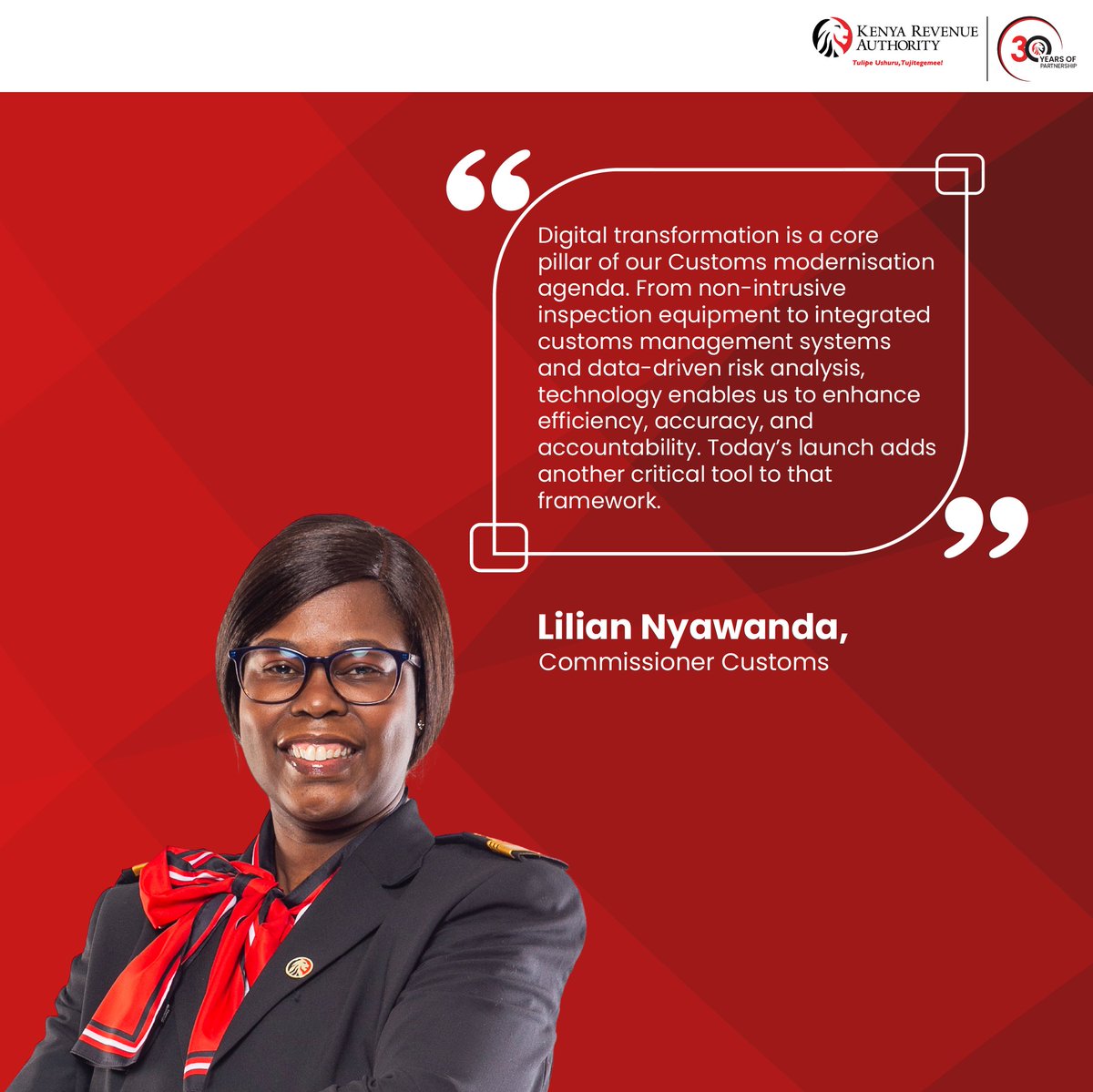 The future of customs is here!

Digital transformation is at the heart of our modernisation agenda, boosting effeciency and transparency.

#KRABodyCam #CustomsandBorderControl