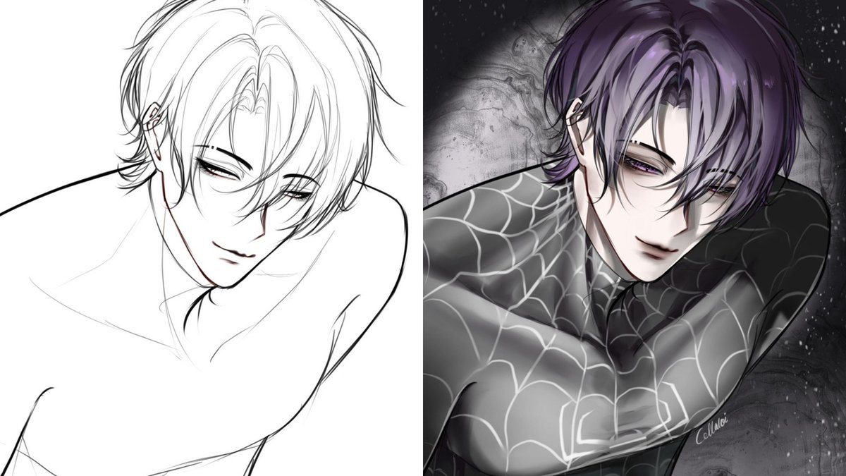 Art! Sketch vs result punya sender. Apakah ada yang mau bermootsie? ＼(^-^)／