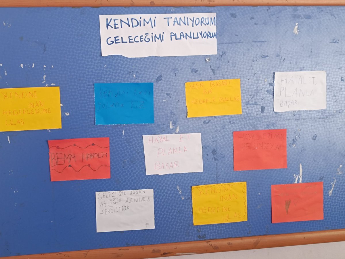 Yekta Projesi kapsamında 
Kendimi tanıyorum geleceğini planlıyorum etkinliği yapıldı.
<a href="/mardinilmem/">Mardin İl Millî Eğitim Müdürlüğü</a> 
<a href="/ali_eyyupkoca/">Ali Eyyupkoca</a> 
<a href="/artukluilcemem/">Artuklu İlçe Milli Eğitim Müdürlüğü</a> 
<a href="/mehmeteminduya1/">Mehmet Emin DUYAN</a> 
<a href="/mustafa70728847/">mustafa özdemir</a>