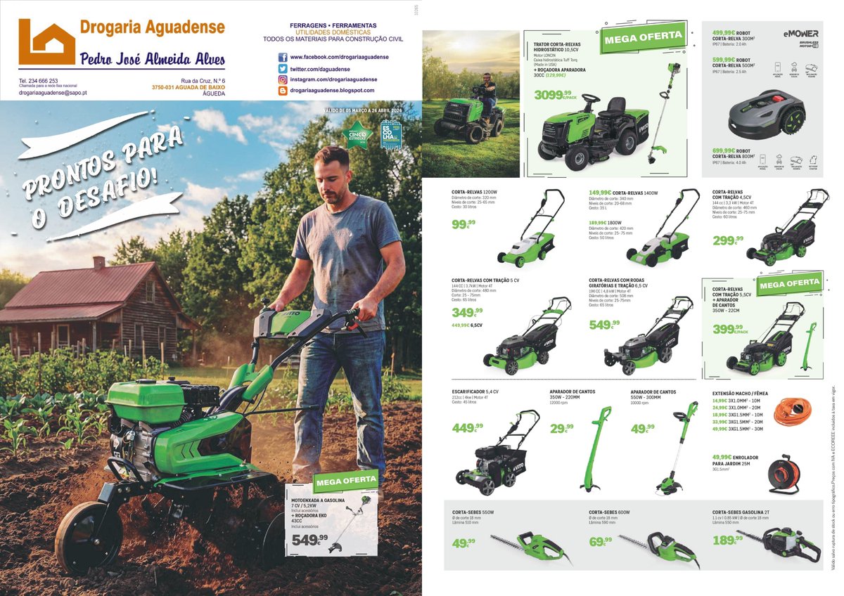 DAguadense's tweet photo. Campanha Primavera 2026
Prontos para o desafio da Primavera? Prontos para plantar e cultivar? Renovar e criar? Aqui vai encontra tudo para todos os desafios. Faça mais e melhor com menos esforço
#drogariaaguadense #vito #aslo #campanha #Primavera https://t.co/wSyffxhoXP