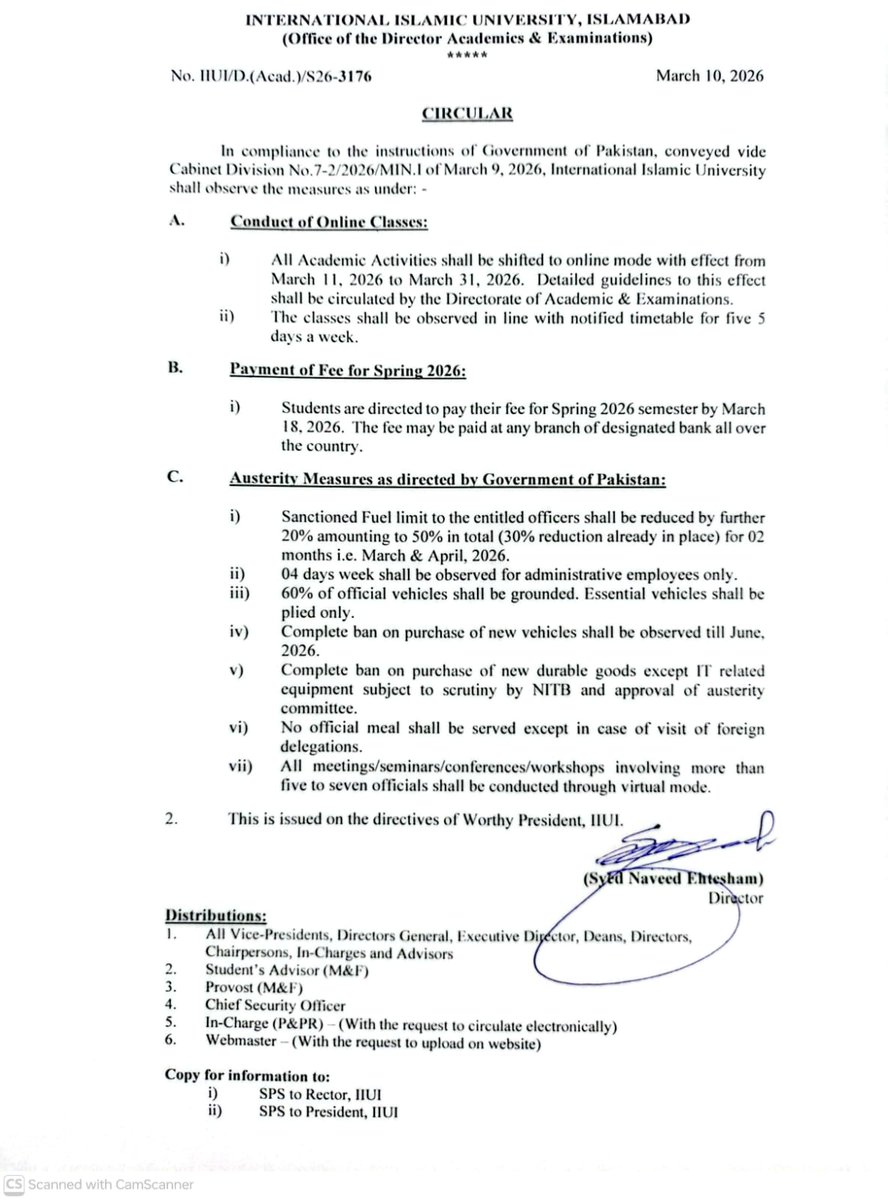 International Islamic University Islamabad (IIUI) tweet media