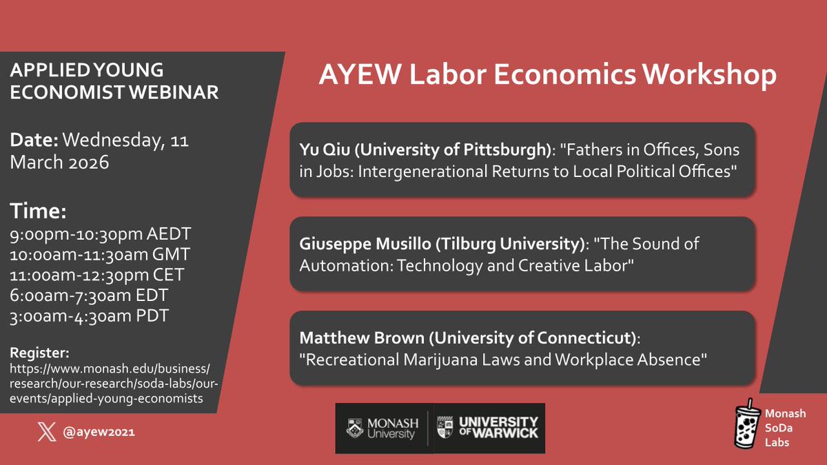 Applied Young Economist Webinar tweet media