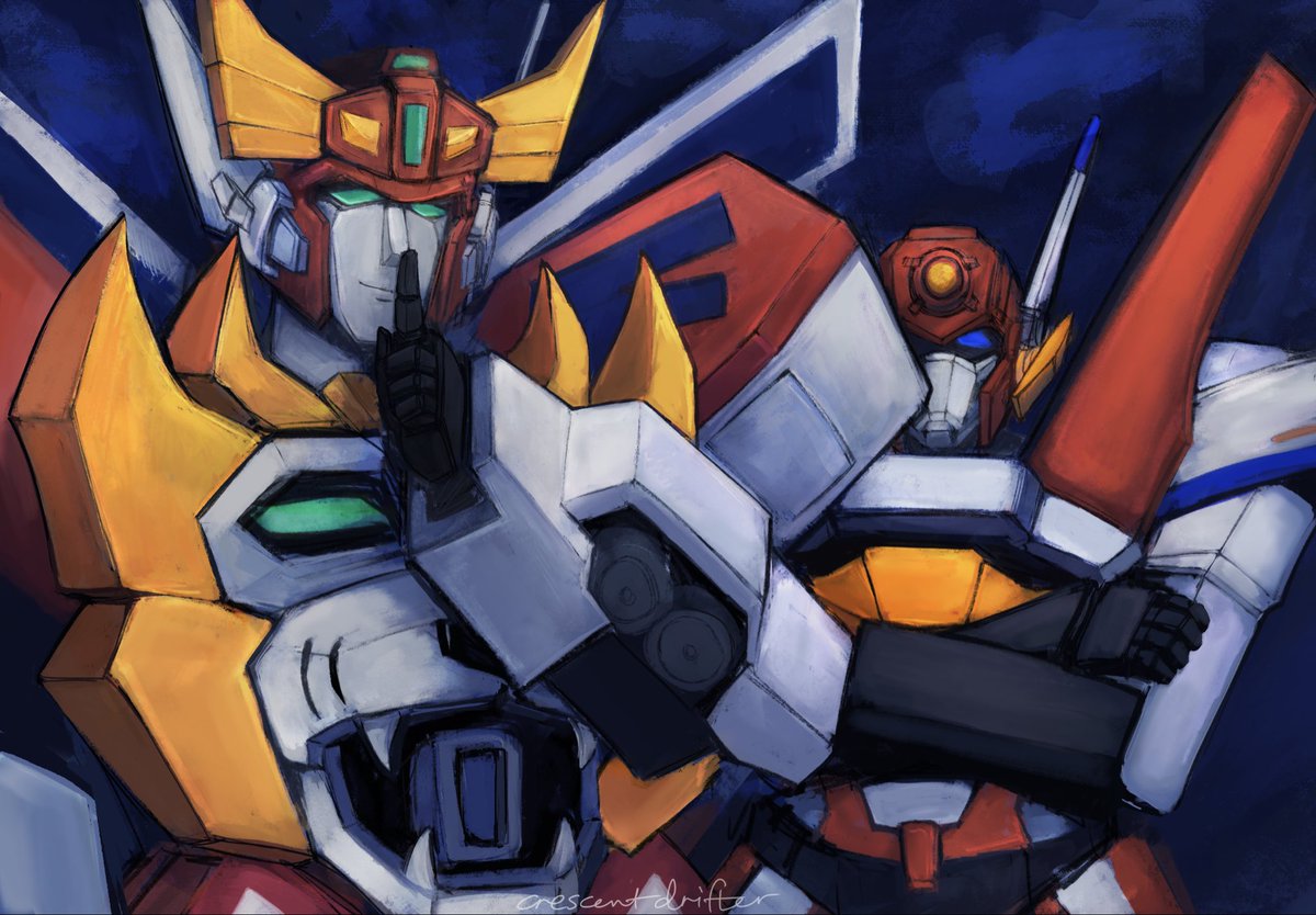 CrescentDrifter's tweet photo. Scene Redraw of King Exkaiser and Ultra Raker! 
#braveexkaiser #exkaiser #ultraraker #braveseries https://t.co/rAJbD8k5dy