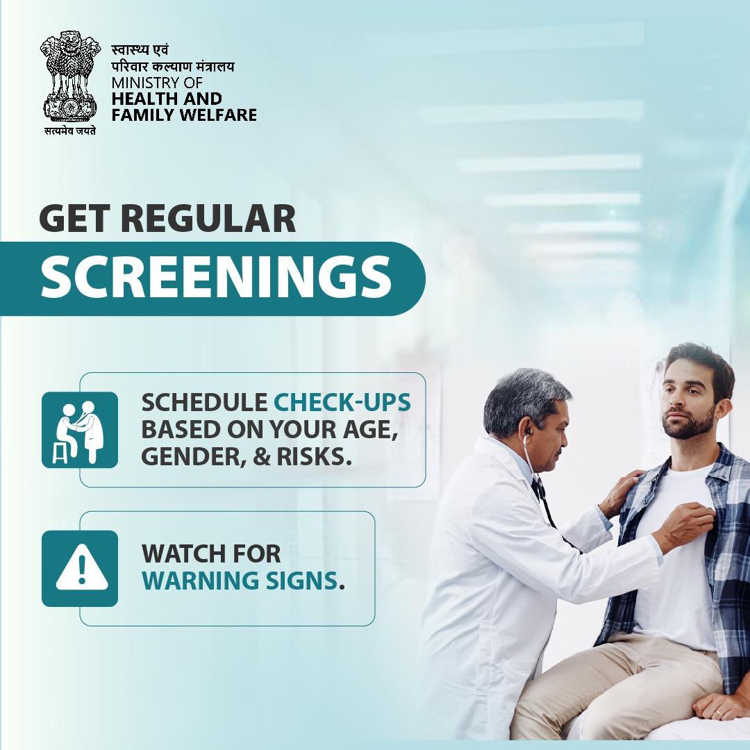 MoHFW_INDIA's tweet image. Don't wait until it's too late! 

Early detection is the key to defeating cancer. Schedule your screenings and routine check-ups today.

#CancerCare
#GetVaccinated