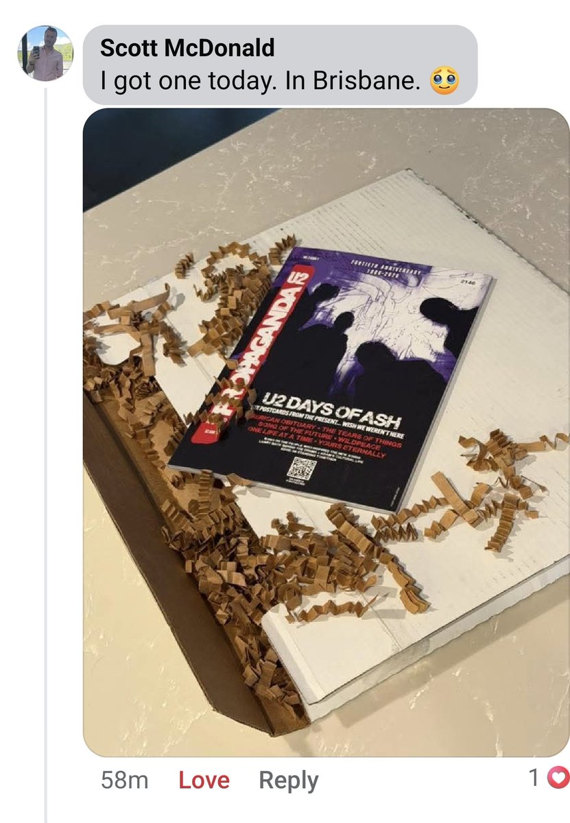 Thanks <a href="/U2/">U2</a> for shutting my mouth 😂

Brisbane fan Scott McDonald received a copy of the limited edition copy of Propaganda. 

Have any other fans Down Under received a copy?