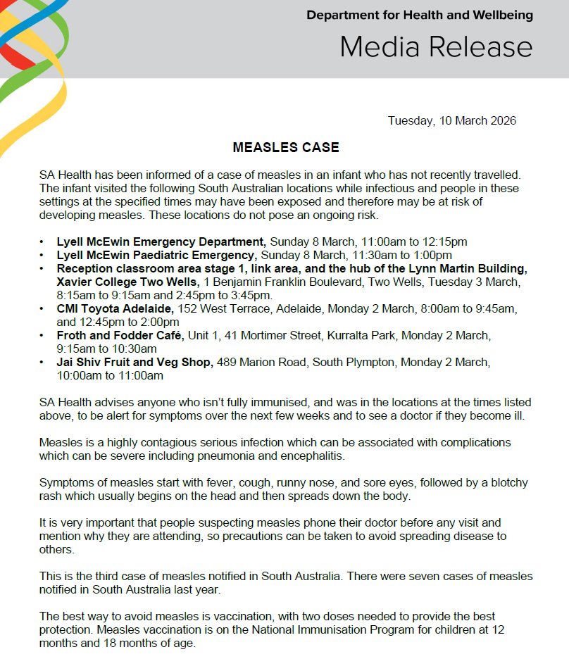 SA Health tweet media