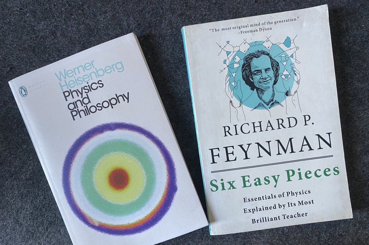 PhysInHistory's tweet photo. Physics and Philosophy by Werner Heisenberg, and 

Six Easy Pieces by Richard Feynman ✍️ https://t.co/vmYErhuhCv