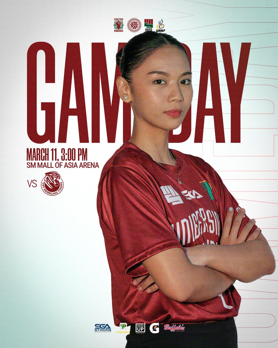 upwvt's tweet image. Daring the den 🐅

🆚: UST Golden Tigresses (Round 1 Eliminations)
🕝: March 11, 3:00 PM  
📍: SM Mall of Asia Arena
📺: @pilipinaslive, @uaapvarsitychannel, @onesportsphl

#UPForMore
#nowheretogobutUP
#SugodUP #LabanUP #UPFight
#UAAPSeason88