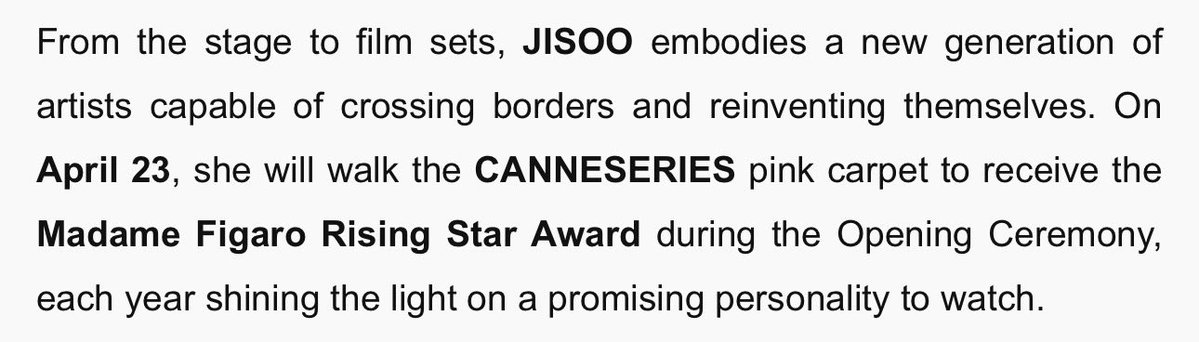 JISOO NEWS tweet media