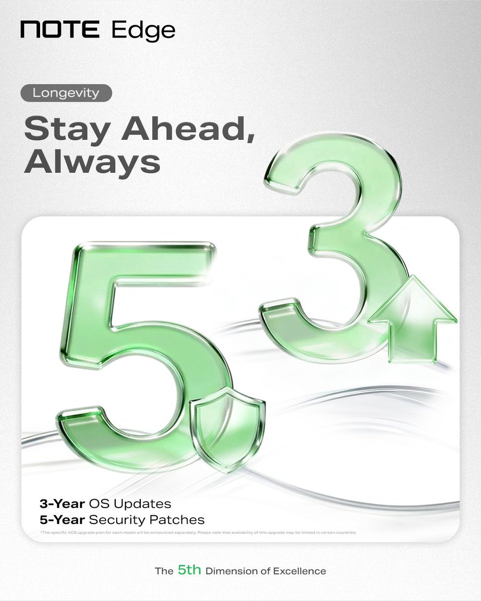 InfinixKSA's tweet image. NOTE Edge
Sounds by JBL. Powered by Infinix AI. e-SIM compatability
صوتيات من جي بي إل. مدعوم بالذكاء الاصطناعي من إنفينيكس. متوافق مع الشريحة الإلكترونية.

SAR 999 ريال
Link In Bio - الرابط في السيرة الذاتية

The EDGE you were looking for ⚡
#lnfinix #NOTEEdge