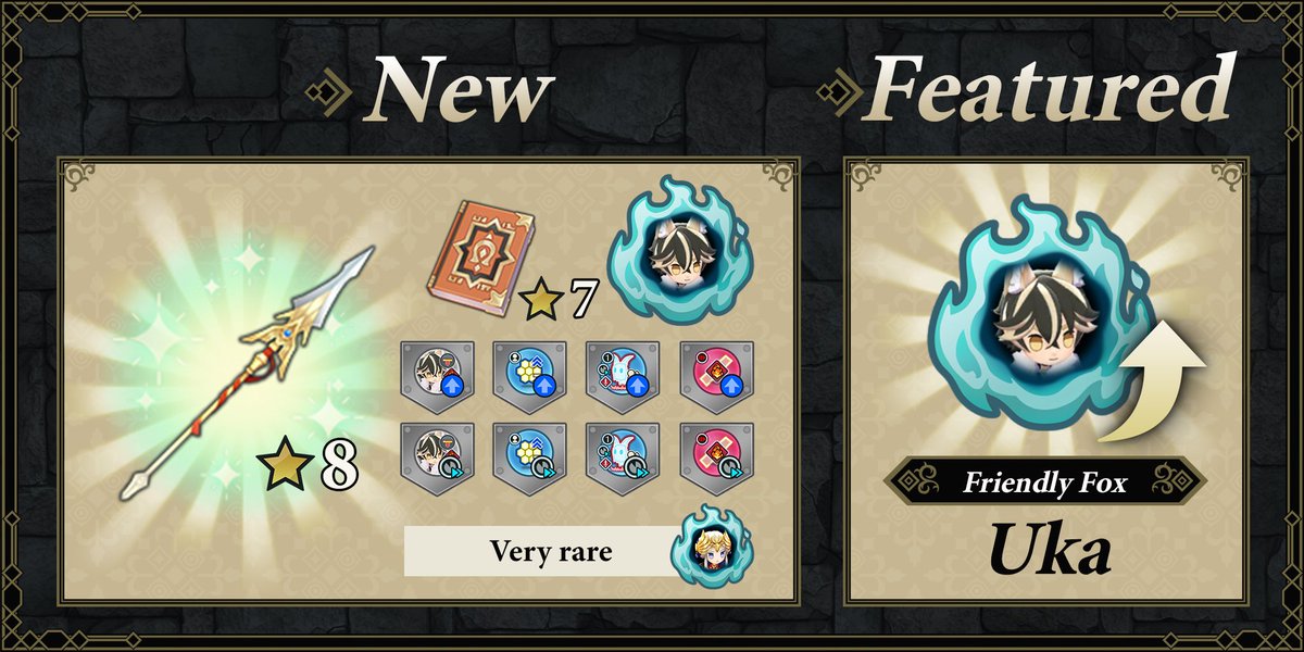 Today's Update ✨

The ★8 Siegmund+ weapon can now be found in chests! ♪
This weapon is exclusive to Ephraim: Sky Lance.

You might also find extremely rare Souls for Edelgard: Hegemon!

This week, we're featuring Souls for Uka: Friendly Fox.
Oh, and the labyrinth maps have