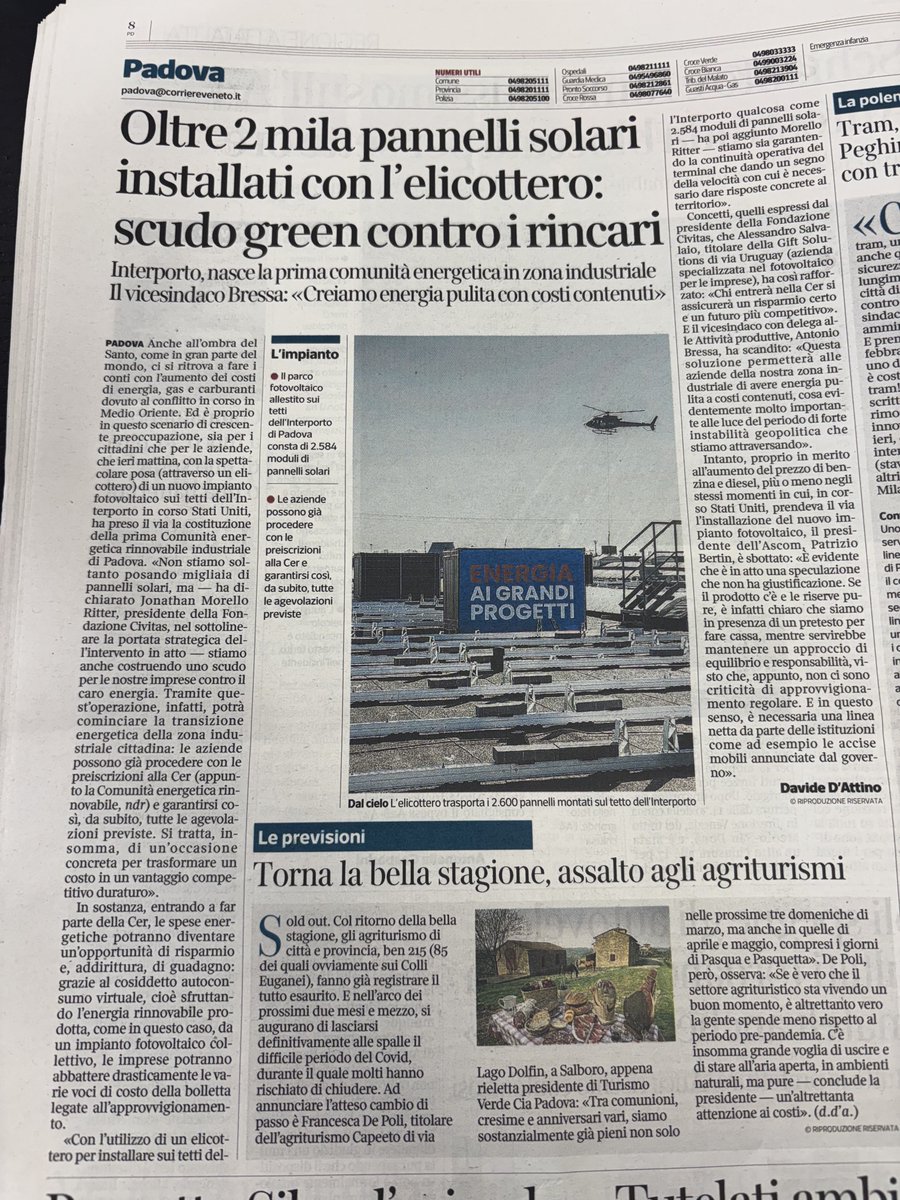SalvalaioA's tweet photo. Energia ai grandi progetti!
Oggi sul corriere 
#giftsolutions https://t.co/qQxNHmFGdV