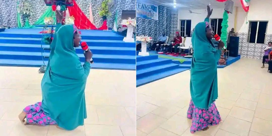 “I’ve accepted Jesus” - Woman publicly renounces Islam, kneels at altar to embrace Christ gistreel.com/ive-accepted-j…