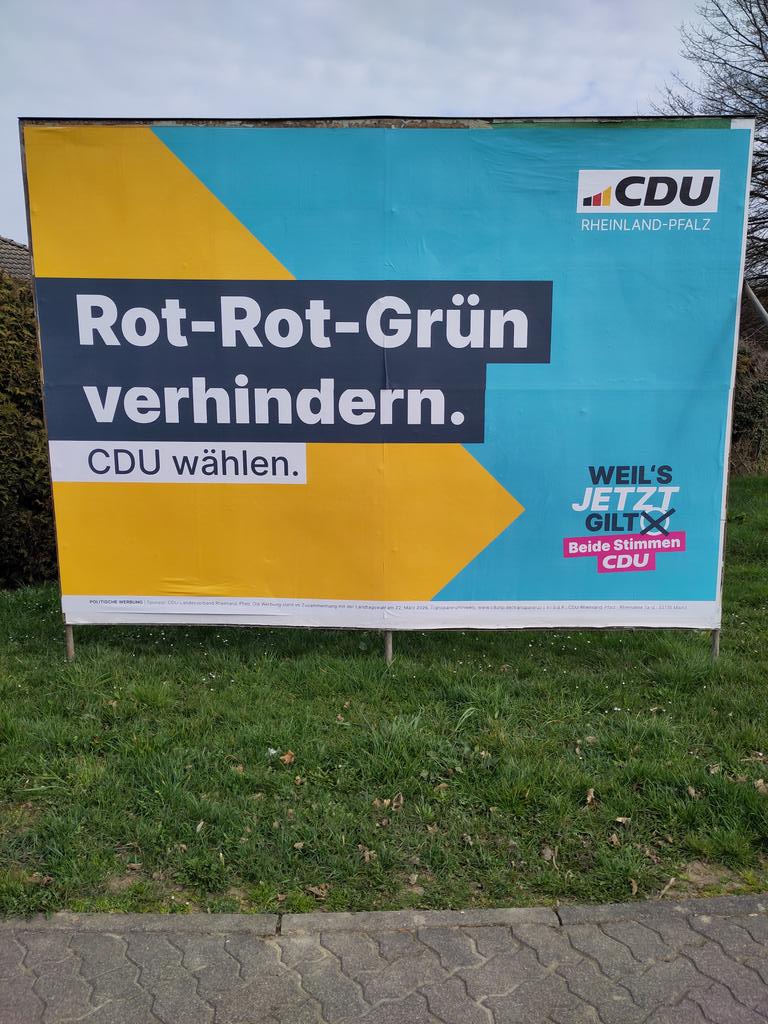 Diese Partei möchte den nächsten MP in RLP stellen. Wenn das die wichtige Botschaft zwei Wochen vor der Wahl ist, wäre mir das als Mitglied Abgrundtief peinlich. Wie wäre es mit Inhalten oder wenigstens dem unbekannten Kandidaten?