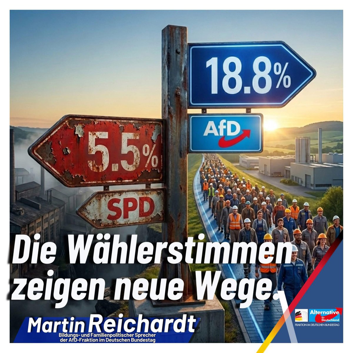 Historische Wahlniederlage der SPD im Südwesten – Arbeiter wählen AfD!

Im vergangenen Jahr erhielt ich im Deutschen Bundestag einen Ordnungsruf, weil ich die SPD als Arbeiterverräter bezeichnet hatte. Nun haben die Wähler in Baden-Württemberg die SPD zur Ordnung gerufen. Mit