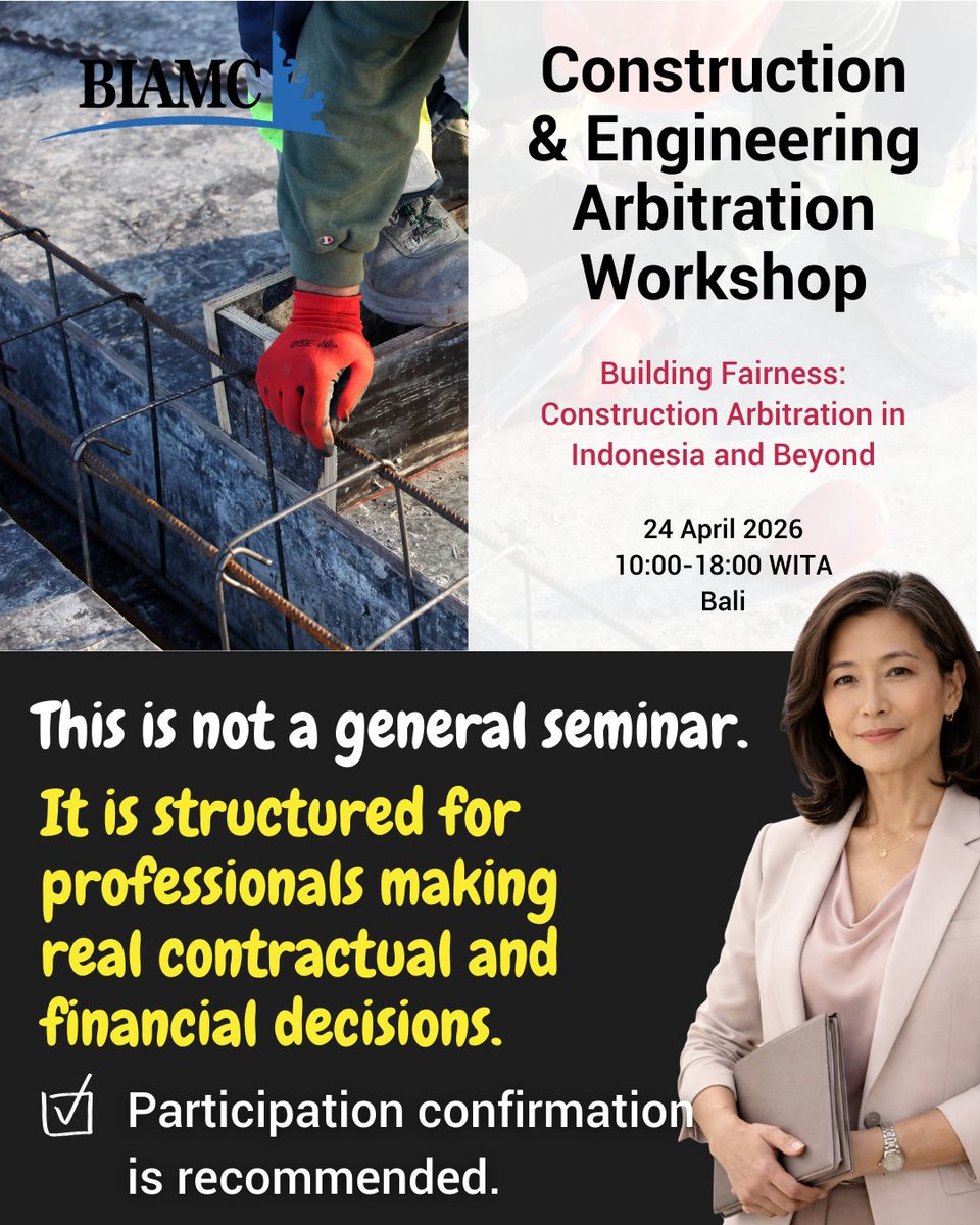 This workshop is deliberately structured for professionals who make real contractual and financial decisions; where risk allocation, delay exposure, and claim strategy directly affect project value.

biamcacademy.com/in-person-cour…