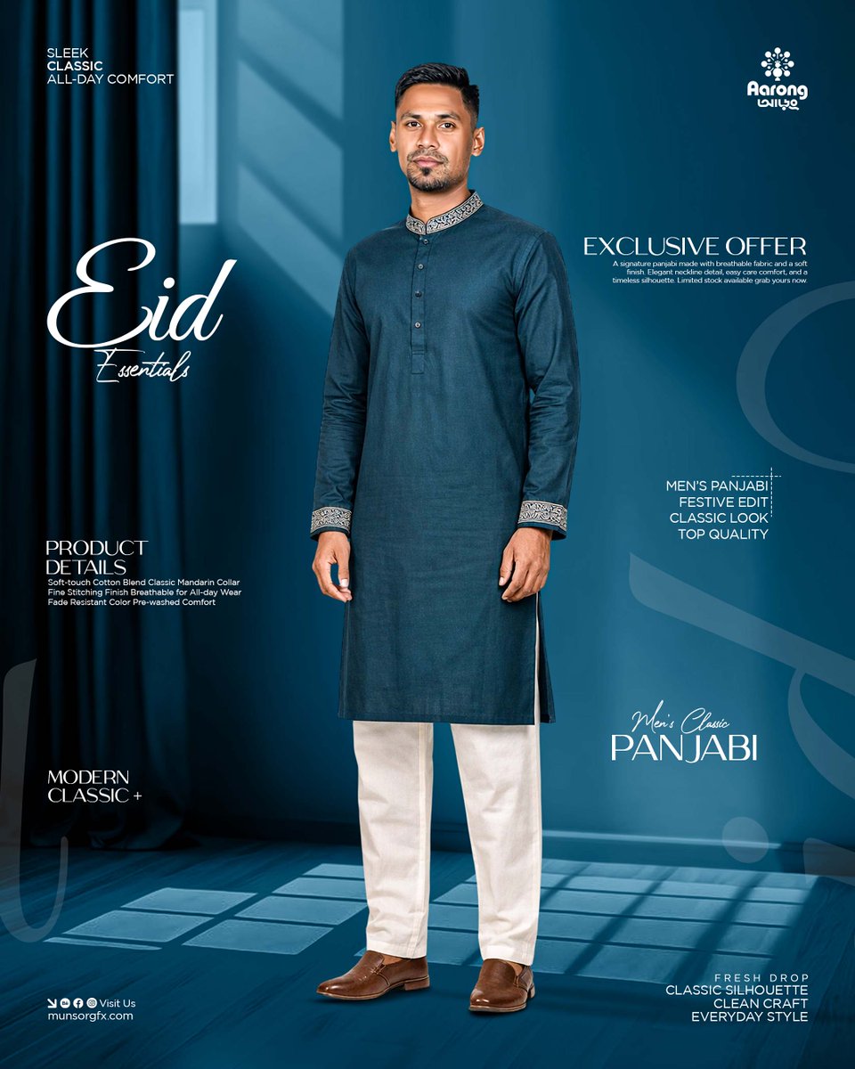 munsorgfx's tweet photo. Panjabi Creative | Ads Design
Creative advertising design to showcase Panjabi fashion in a modern way.
Perfect for clothing and fashion brands.
#PanjabiFashion #FashionAds #GraphicDesign #BrandDesign #SocialMediaDesign #CreativeAds https://t.co/n2qCc0j2HH