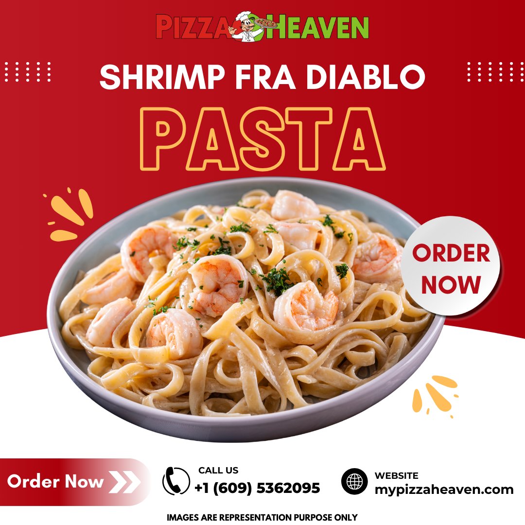 PizzaheavenMy's tweet photo. 👉Rich Shrimp Fra Diablo Pasta brings fiery tomato sauce tender shrimp & perfectly cooked pasta together delivering bold Italian flavor with a spicy kick that satisfies every craving tonight!
#pizzaheaven #ShrimpPasta #italiancuisine #PastaDish
👉Website: https://t.co/5axSZuHel7 https://t.co/Dyp6YwlKoE