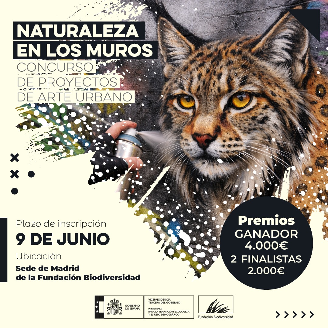 FBiodiversidad's tweet photo. Buscamos propuestas artísticas para transformar, a través de la pintura, los exteriores de la sede de la Fundación Biodiversidad en Madrid.

Una intervención que conecte arte y naturaleza en el espacio urbano 🎨🌿

⏳ Hasta el 9 de junio
ℹ️ Más info ⤵️