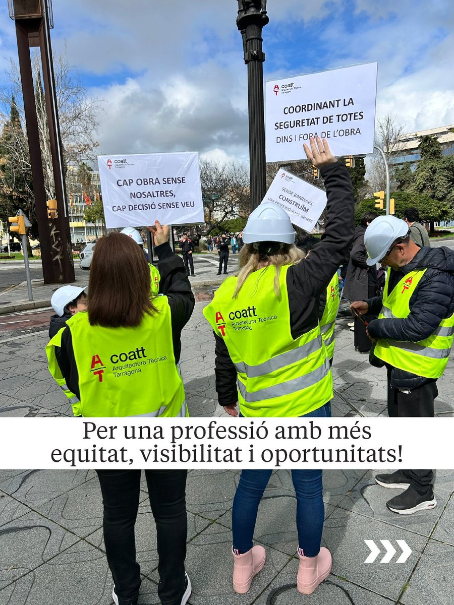 coattarragona's tweet image. Continuem treballant per donar visibilitat al talent femení dins l’Arquitectura Tècnica i per avançar cap a un sector amb més oportunitats per a tothom.

#ArquitecturaTècnica #COATT