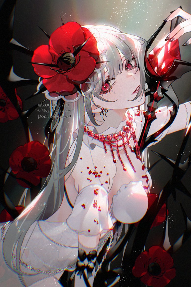「pixivisionの赤い花特集で師匠のイラストご紹介いただいてます!カッコイイ」|こごめのイラスト