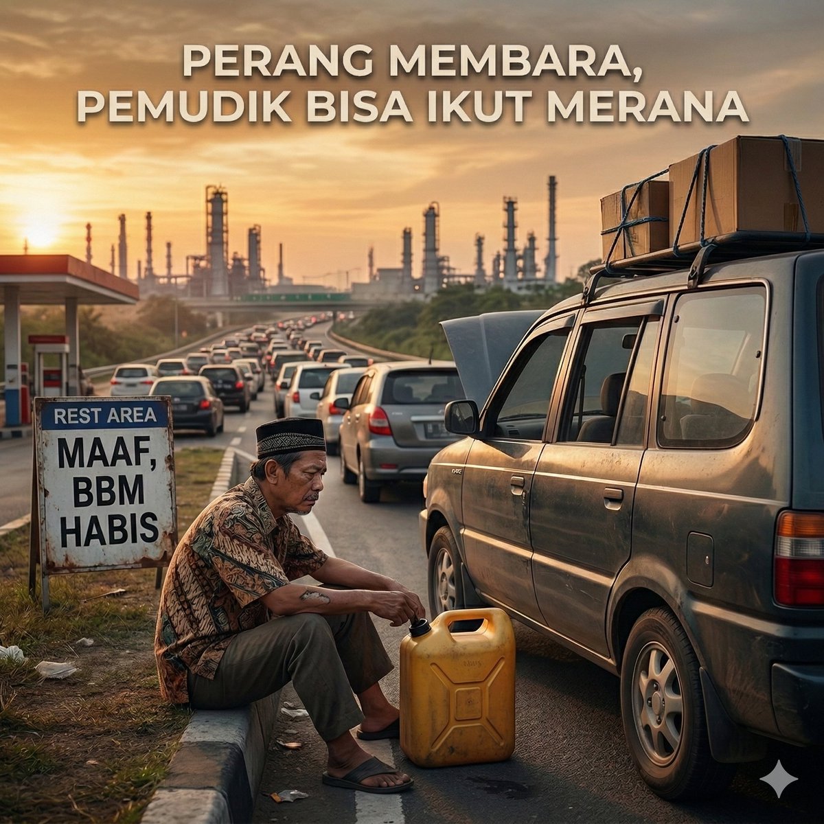 andokodarta's tweet photo. 1/9
Perang Membara, Pemudik Bisa Ikut Merana 

Oleh: Andoko Darta, masih belajar di University of Life.

(Sebuah thread untuk  yang bersiap mudik Lebaran tahun ini) 🧵👇 https://t.co/7hXhepYG0M