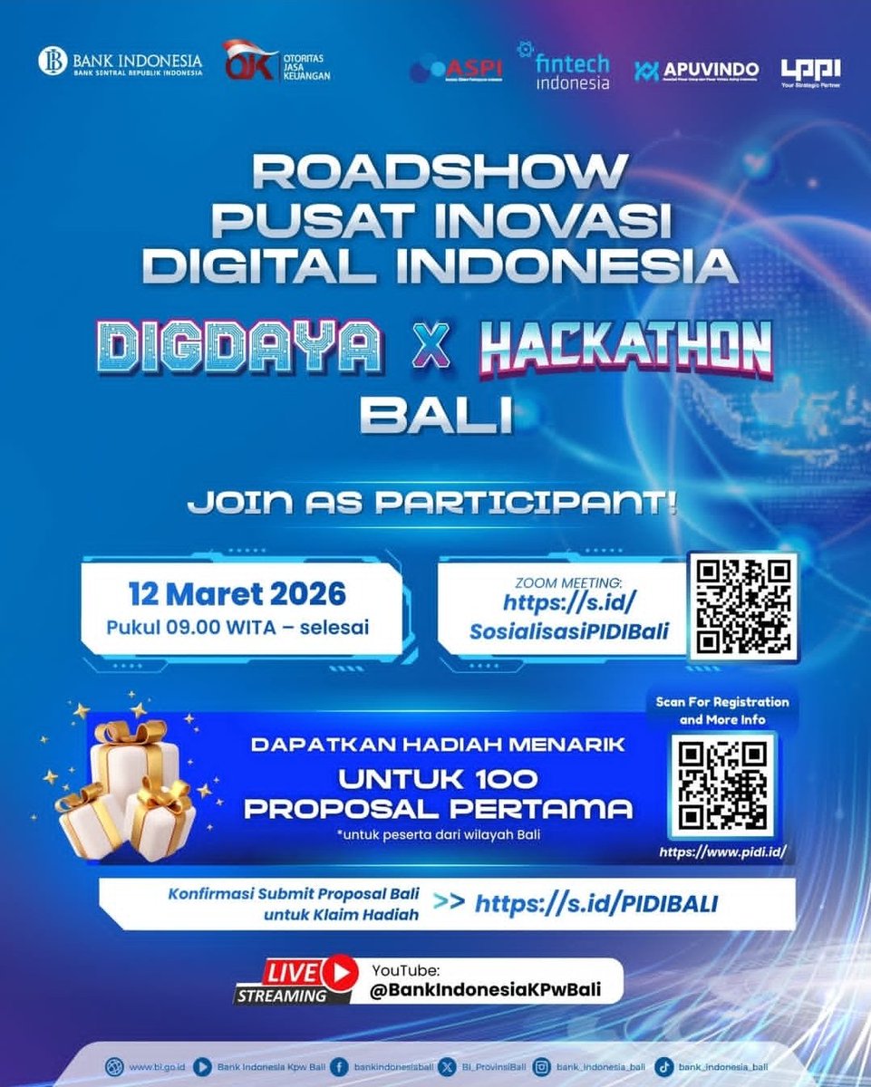 dhitasuryo's tweet photo. Masa depan digital Indonesia tidak dibangun oleh satu orang. Ia dibangun oleh developer, creator, problem solver, innovator. Kalau kamu salah satunya, bergabunglah di Digdaya X Hackathon – PIDI https://t.co/51FjZmwI1H Jadilah bagian dari perubahan! #DigdayaXHackathon https://t.co/noEm0j5rJb