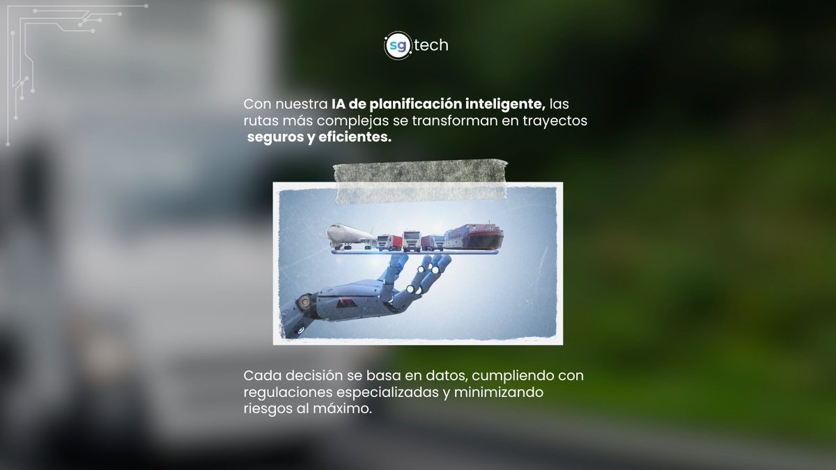 sgtech_hps's tweet photo. De “planificación a mano” a #planificación con #IA en #logística:
 +25% consistencia, rutas auto-asignadas, menos km/costes y foco en cumplimiento/seguridad.

#SupplyChain #Automatización #Operaciones #SgTech https://t.co/X86lyNLm0y