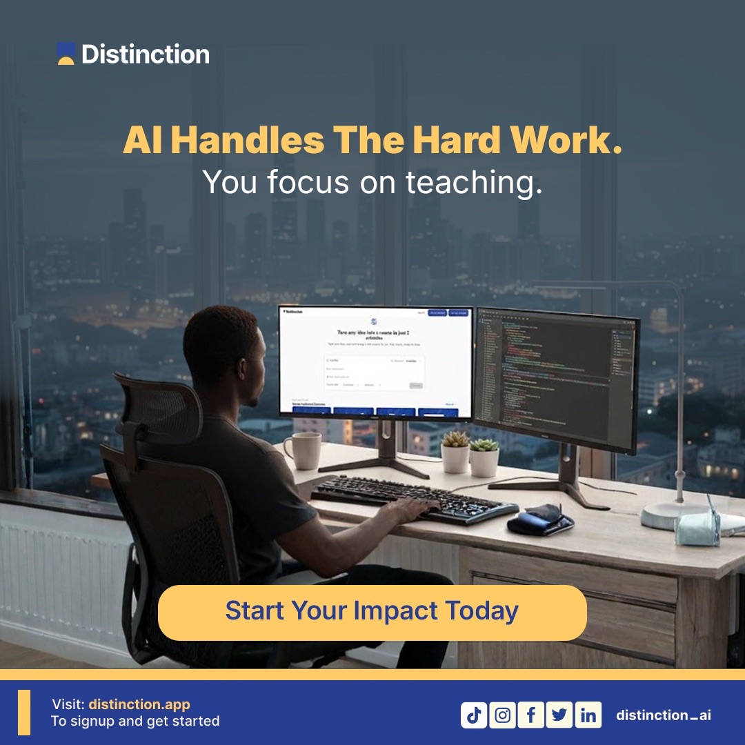 Distinction AI tweet media