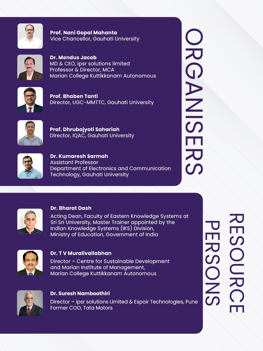 ipsrAcademiX's tweet photo. National-level Online FDP on Indian Knowledge Systems (IKS)
Organized by Gauhati University UGC-MMTTC &amp; IQAC with IPSR Solutions Limited
📅 18–24 March 2026
🕖 7–9 PM IST (recordings available)
📄 Brochure: https://t.co/BfY5Zy3pOX
📝 Register: https://t.co/jHhiqre7BL https://t.co/JyUvaiFxTS