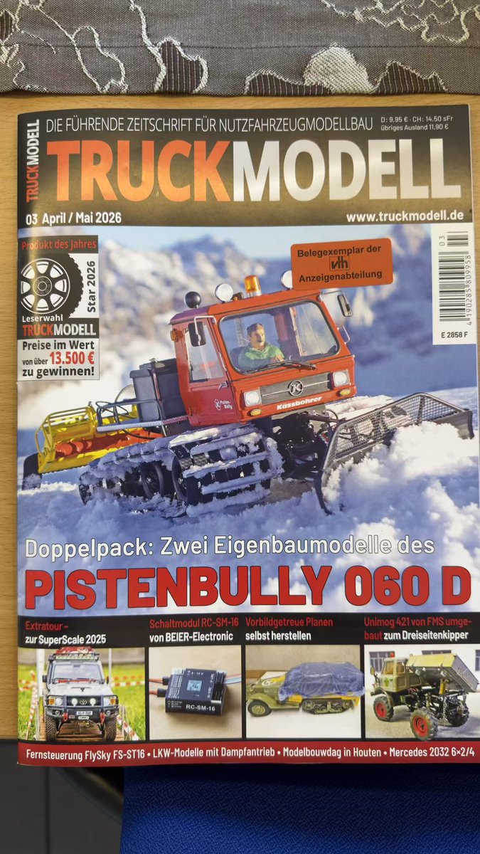 flysky_rc's tweet photo. We’re excited to share that FlySky has been featured in TRUCK MODELL — Germany’s leading RC commercial vehicle magazine!😎

The Paladin EV and FS-ST16 transmitters are now in the hands of serious truck and construction model enthusiasts.

#PaladinEV #FSST16 #RCTruck #RCModel https://t.co/mSH455ye1Q