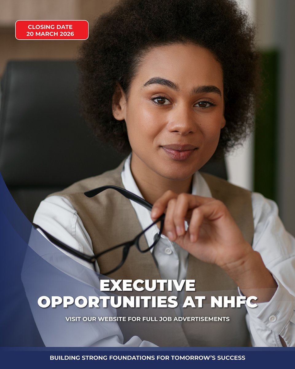 NHFC_SOC's tweet photo. We’re Hiring! 🚨 Join the NHFC and help shape the future of affordable housing finance in SA.

Executive roles open:
• CPO
• CRO
• CIO
• Corporate Finance Exec

Apply 👉 https://t.co/R4mKbHpS5Q

#NHFC #Leadership #Jobs #HousingFinance #ApplyNow https://t.co/F755B6pVyZ