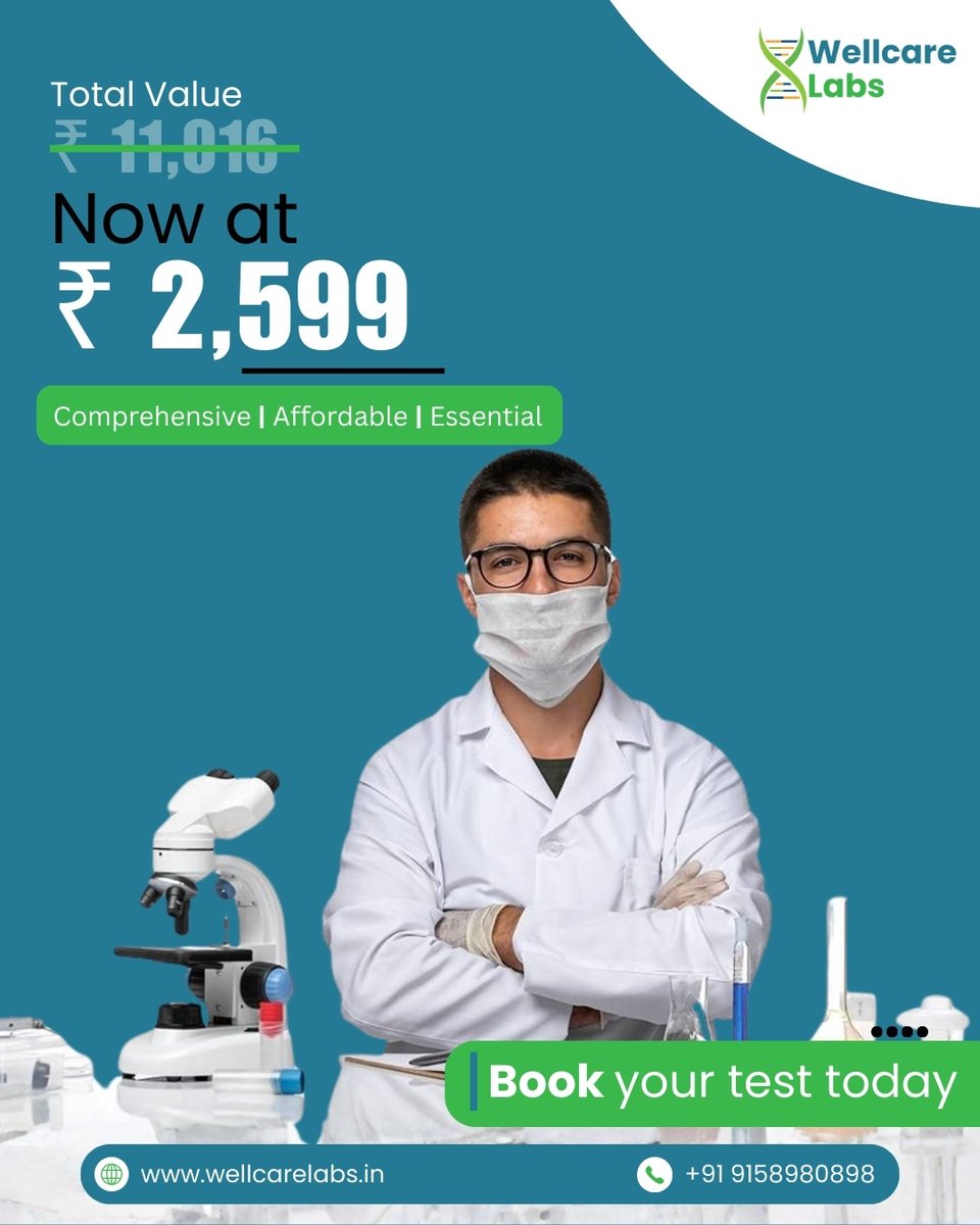 WellcareLabs's tweet image. Feeling tired or noticing weight changes?
Check your Thyroid (TSH) with the Wellcare Master Female Checkup — a complete women’s health screening in one package.

+91 915 898 0898
 info@wellcarelabs.in

#WellcareLabs #WomenHealth #ThyroidTest #FemaleCheckup #PreventiveCare