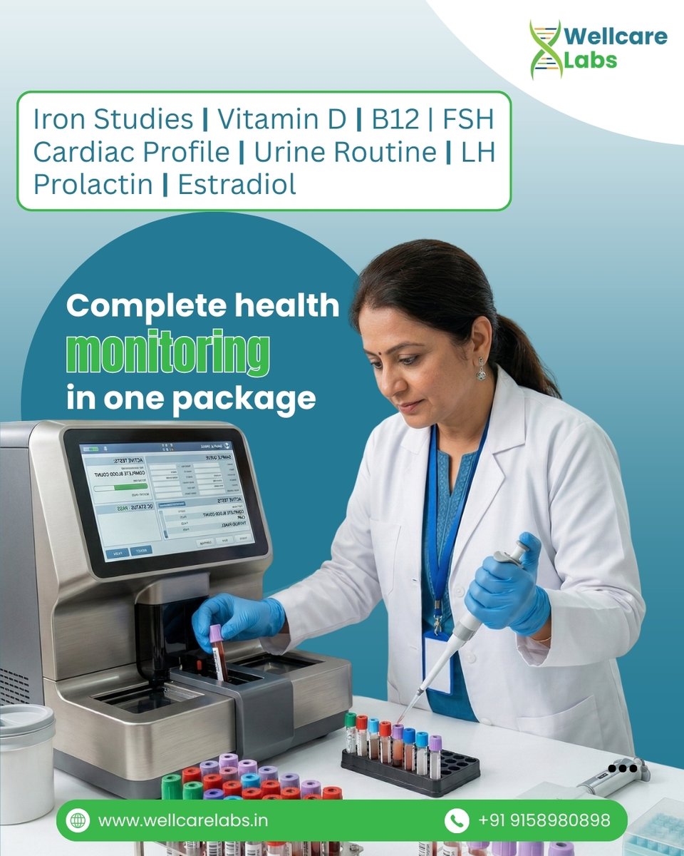WellcareLabs's tweet image. Feeling tired or noticing weight changes?
Check your Thyroid (TSH) with the Wellcare Master Female Checkup — a complete women’s health screening in one package.

+91 915 898 0898
 info@wellcarelabs.in

#WellcareLabs #WomenHealth #ThyroidTest #FemaleCheckup #PreventiveCare