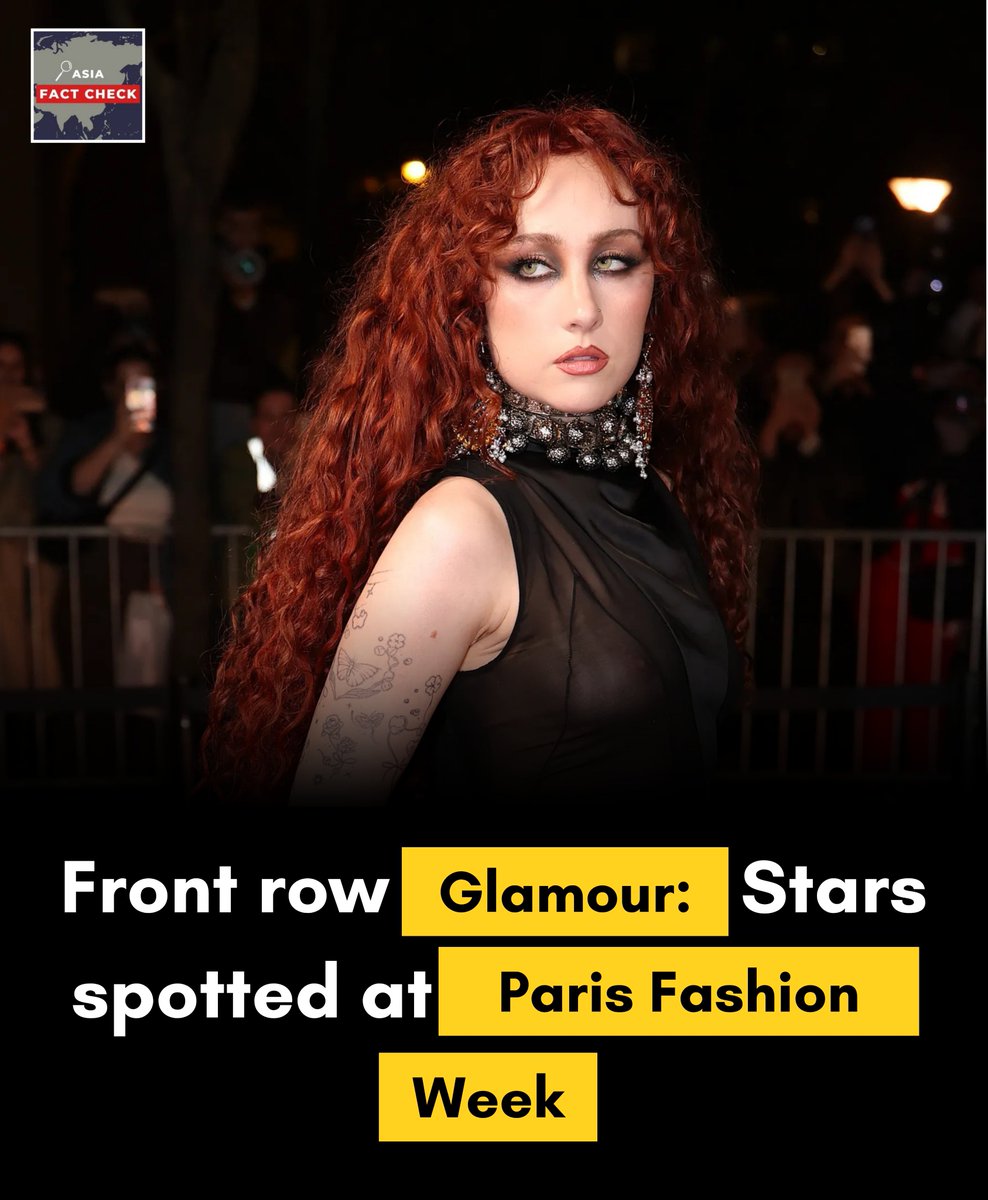 AsiaFactCheck's tweet photo. Front row at Paris Fashion Week Fall 2026 was as glamorous as the runway itself, with a dazzling lineup of celebrities, musicians, and fashion icons turning the shows into star-studded spectacles.
#ParisFashionWeek #PFW2026 #FrontRow #FrontRowStyle #CelebrityStyle #FashionWeek #FashionIcons #RunwayReady #LuxuryFashion
#Dior #SaintLaurent #Balenciaga #LouisVuitton #Chanel #BellaHadid #PriyankaChopra #AnyaTaylorJoy
#CharlizeTheron #Rosé #KateMoss #VogueFashion