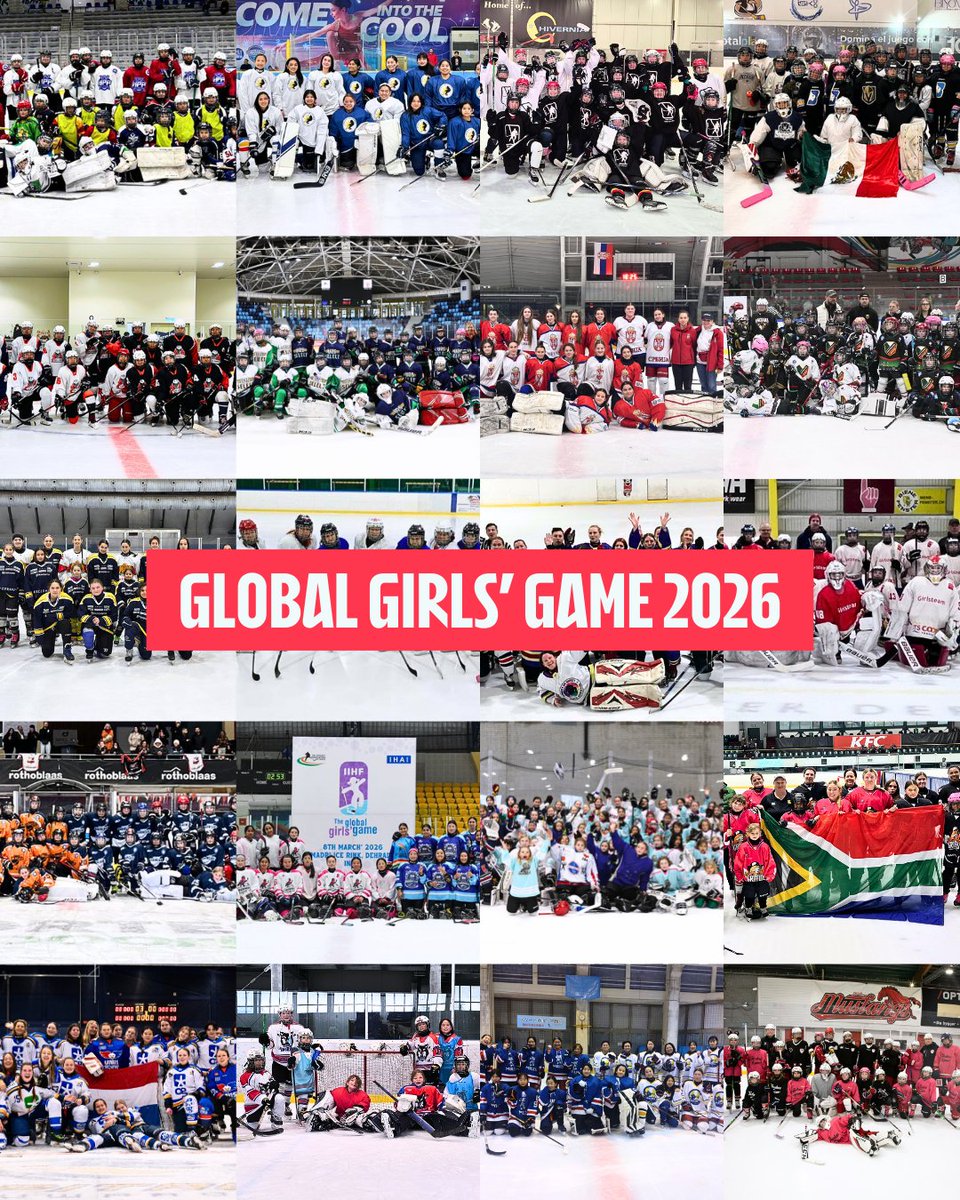 Around the world with the Global Girls’ Game! 🏒🌍✨ #IIHF #GlobalGirlsGame