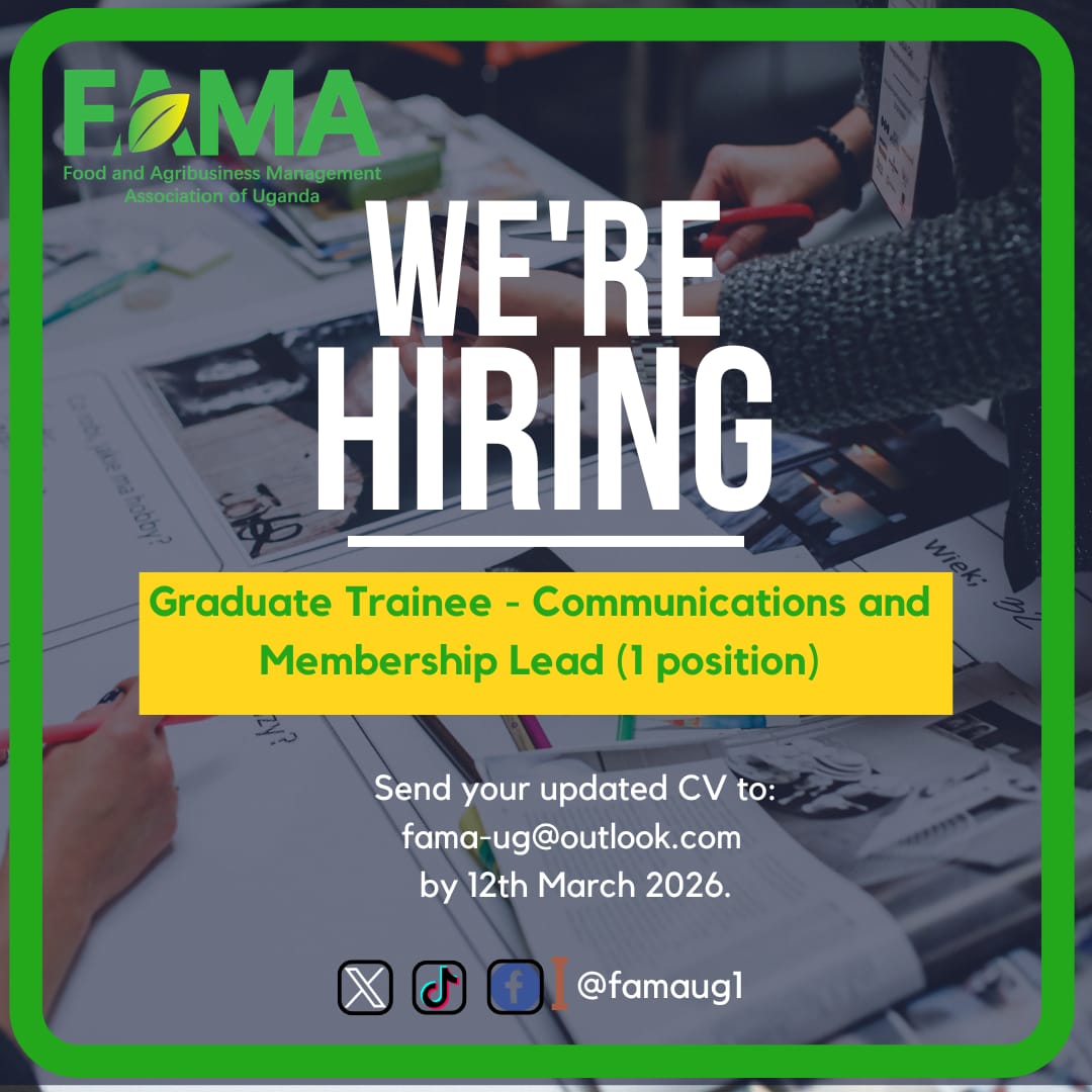 famaug1's tweet photo. #FAMA is hiring! We’re looking for a Communications Lead &amp; a Membership Lead to grow our impact and connect #young people in #agribusiness.
Apply now https://t.co/2n9qKQ3V4D