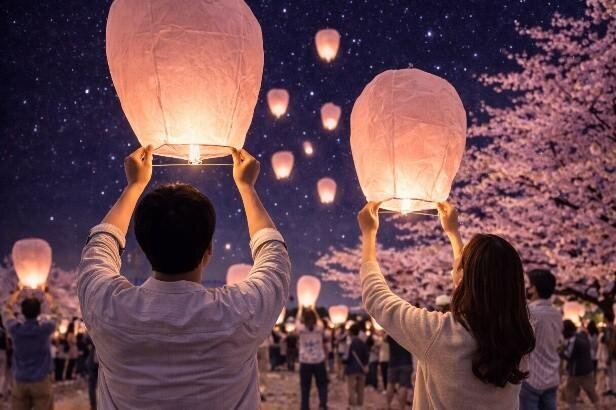 fashionpressnet's tweet photo. 大阪「扇町桜まつり」夜空と楽しむ花見イベント、“桜色ランタン”や夜桜ライトアップ - https://t.co/GfMH1oA7LE https://t.co/ueQpTkmu1J