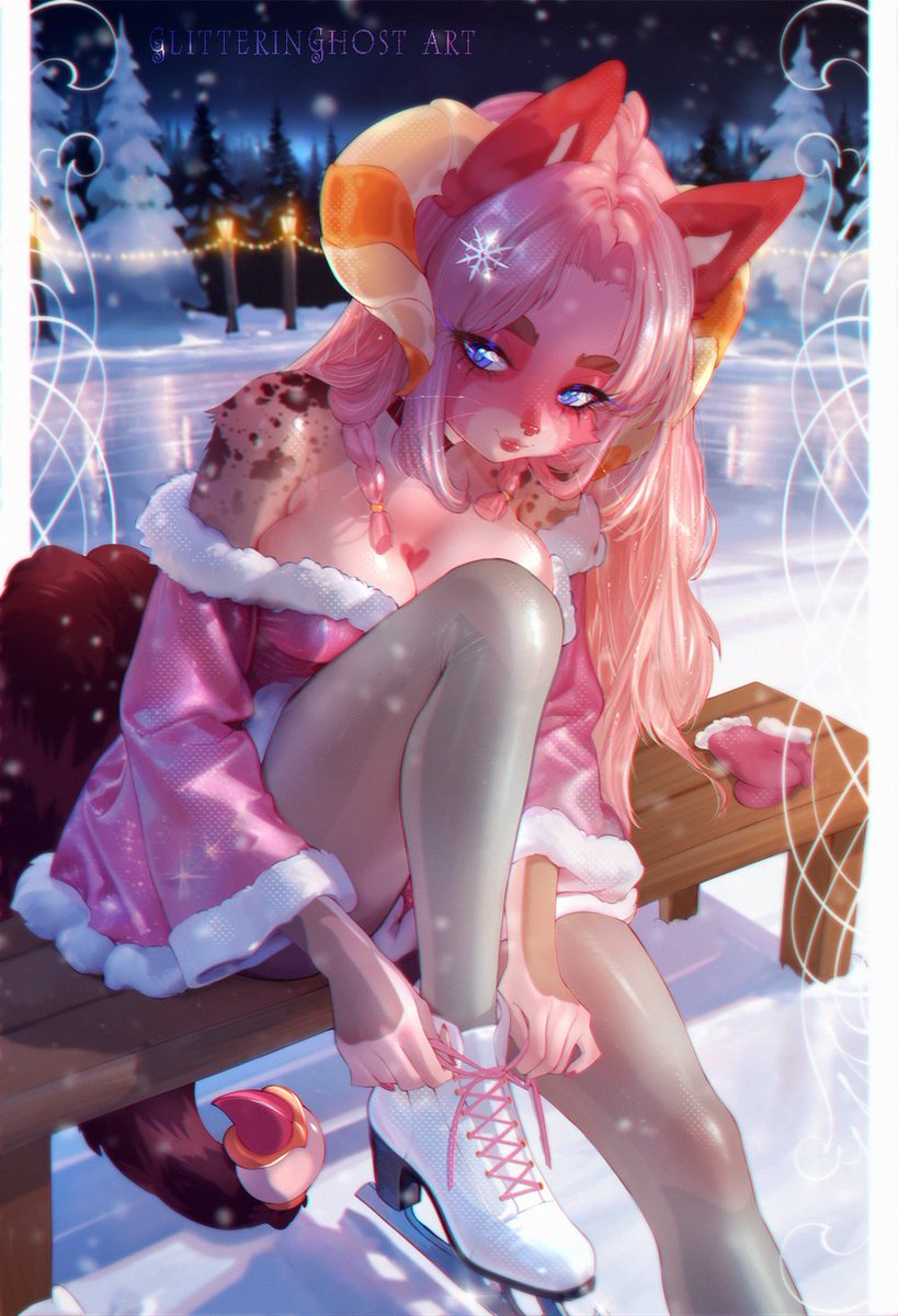 glitterin_ghost's tweet photo. Winter’s Little Secret💗

YCH commission for sunshineberry (FA).  
#romantic #furryartwork #digitalart https://t.co/pZfiOxDAb5
