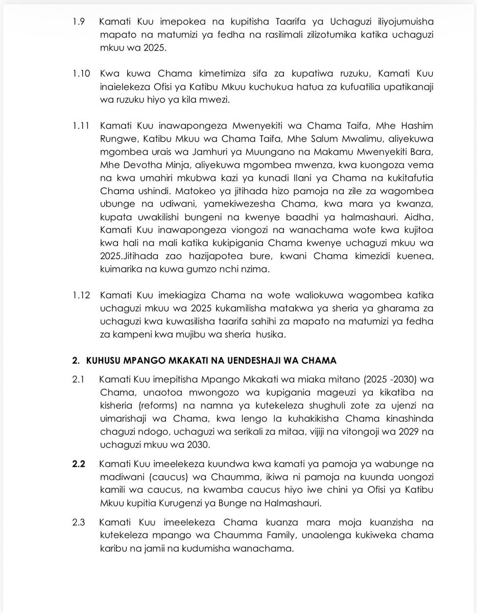 CHAUMMA Tanzania tweet media